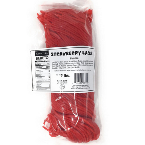Kervan Licorice Laces Strawberry Bulk 2 lbs | 907 g