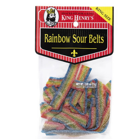 King Henry's Rainbow Sour Belts 75 g